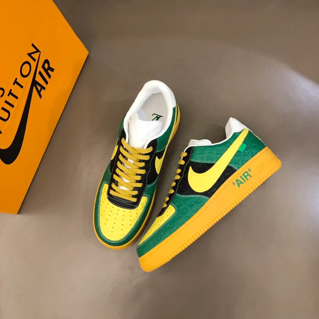 Men's shoes 💰p440 "*OUIS *UITTO*" x OFF-WHITE x Nike tripartite collaboration! Trendy and cool men's casual sports shoes with unrivaled color matching. The design idea basically continues the style of THE TEN. The Swoosh line and tongue label have a very familiar visual effect and are both fashionable and trendy! A must-have for fashionistas! The effect on your feet is absolutely stunning! Size: 38-45